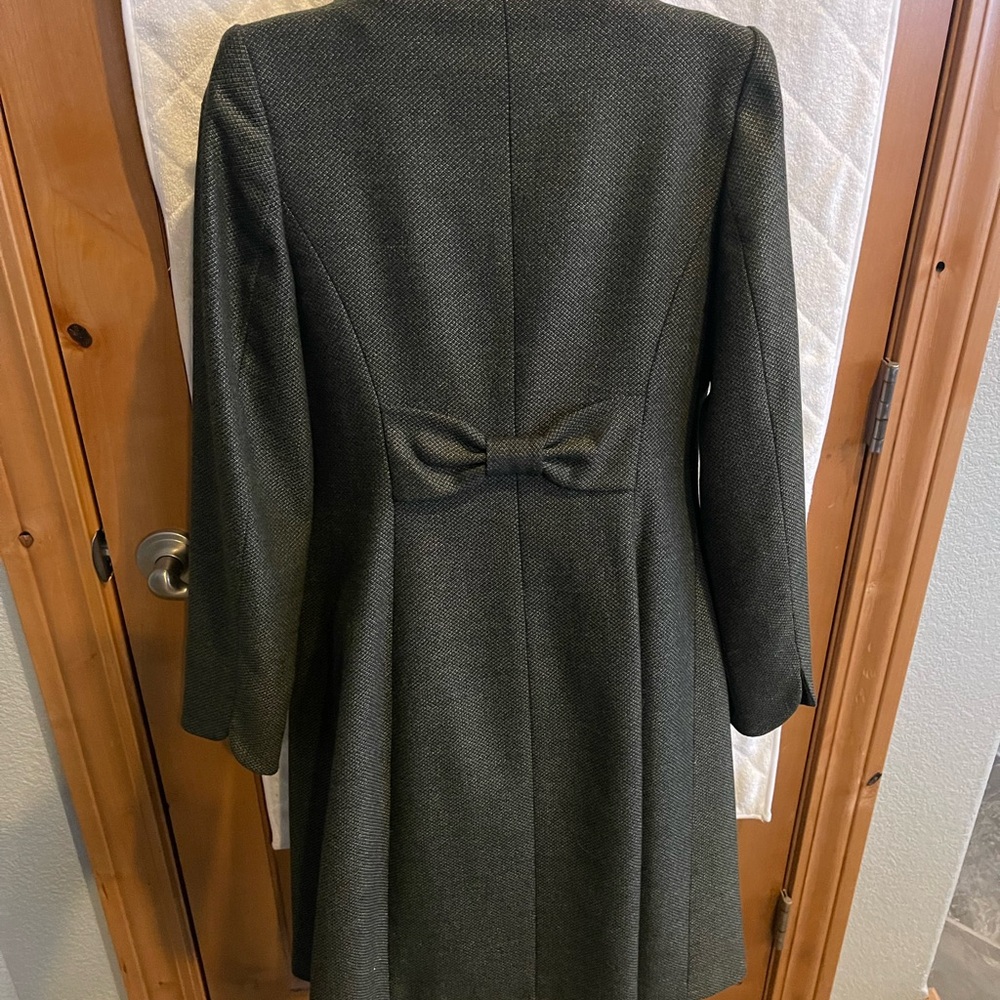 Semantiks Trending Dark Olive/Charcoal Long Coat/Blazer with Black Buttons